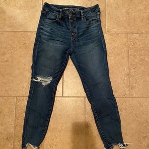 American Eagle high waist dark wash jeans